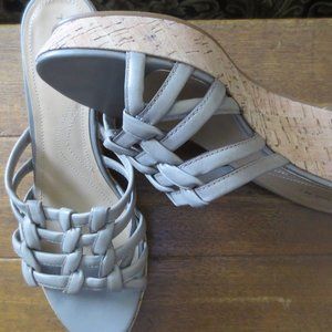 Woven top wedge sandals